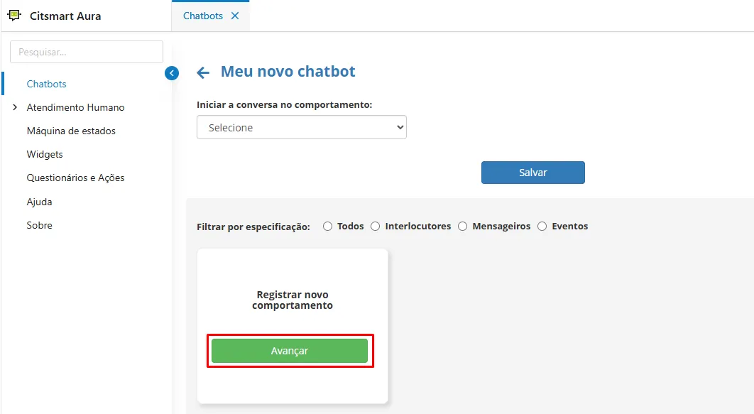 registrarcomportamento