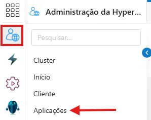 Menu Aplicações