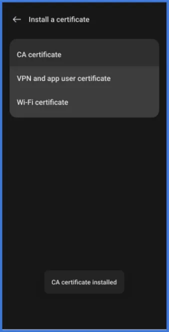 Mobile Settings App