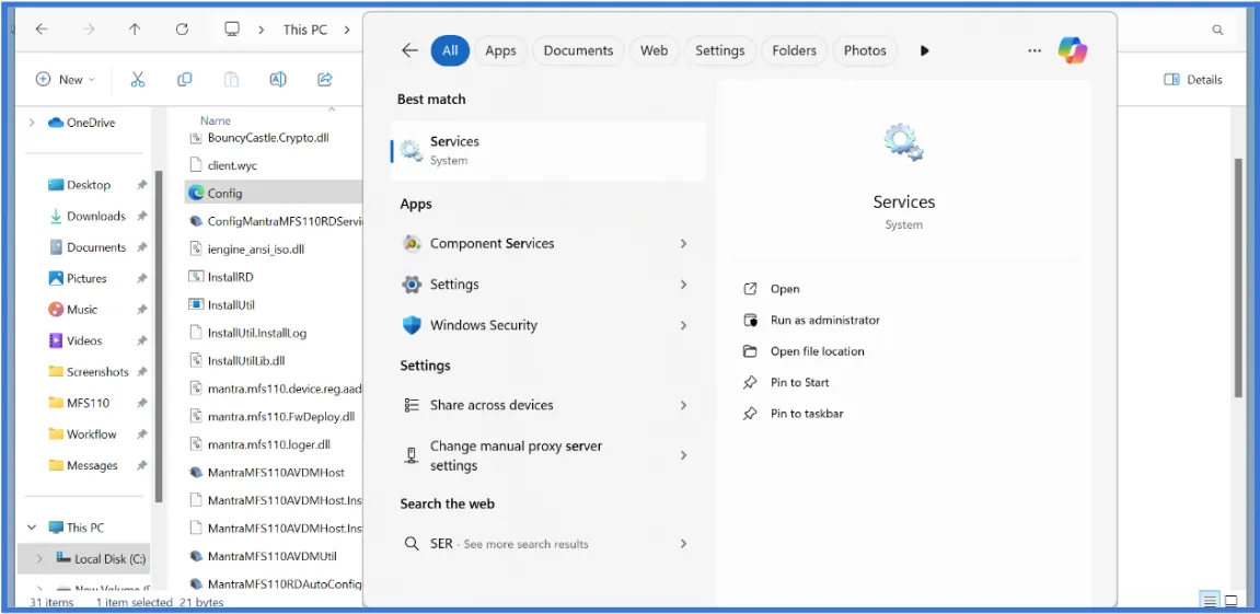 Windows Service Setting Windows Service Setting
