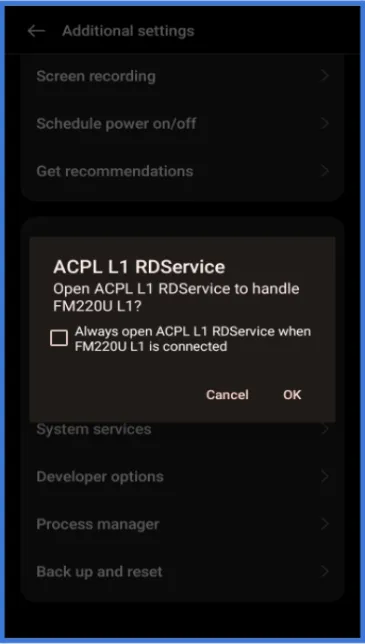 Permission Screen