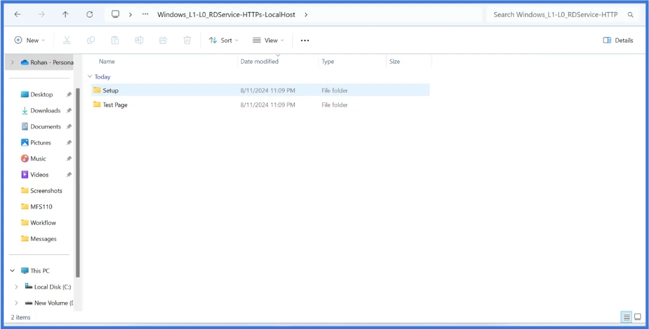 Windows Folder Interface Windows Folder Interface