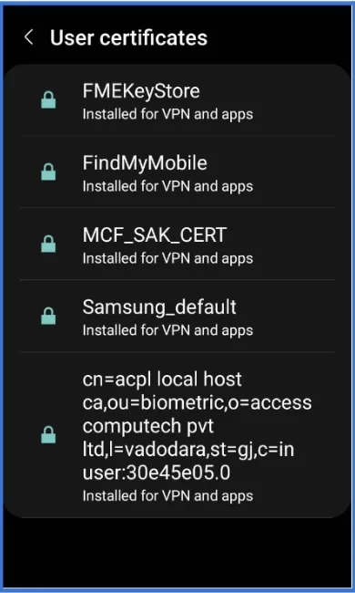 Settings App Interface