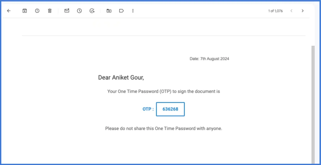 Email OTP Interface Email OTP Interface