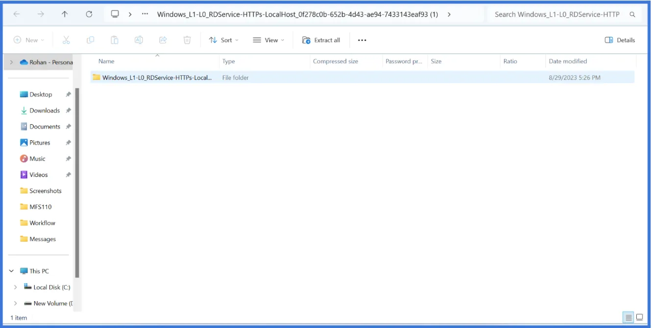 Windows Folder Interface Windows Folder Interface