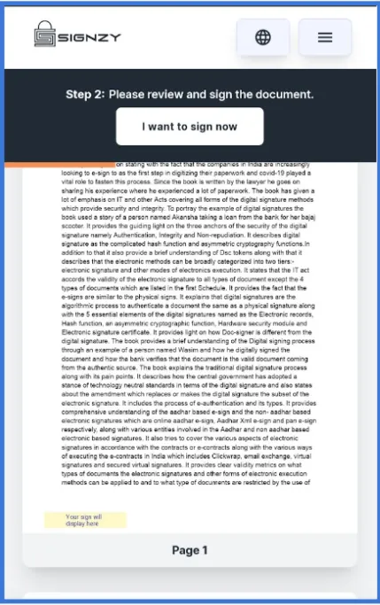 Contract Signing Page Contract Signing Page
