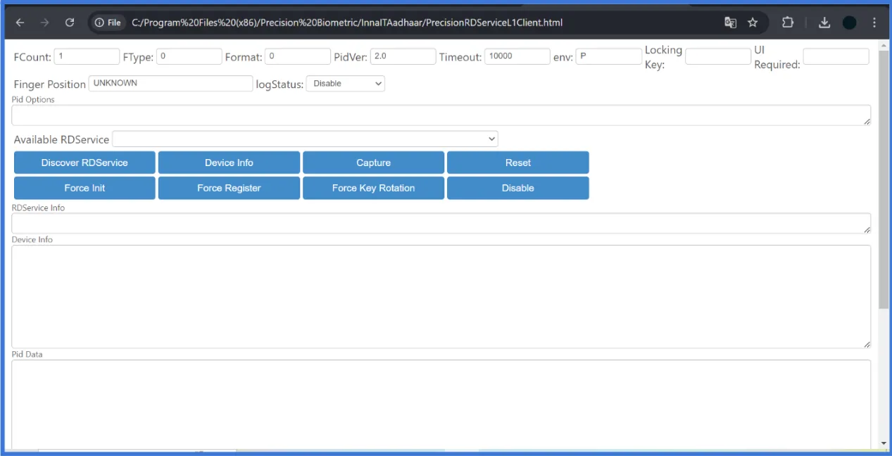 RD Service Interface