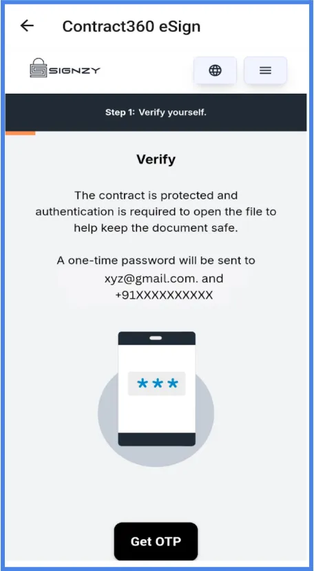 Verification page