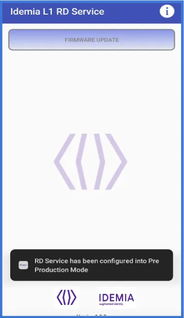 Idemia L1 RD Service App
