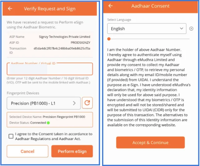 eMudhra Interface