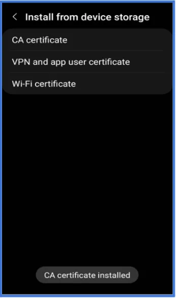 Settings App Interface
