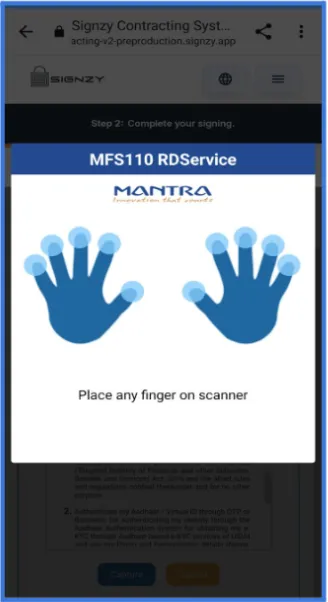 Mantra RD Service Interface