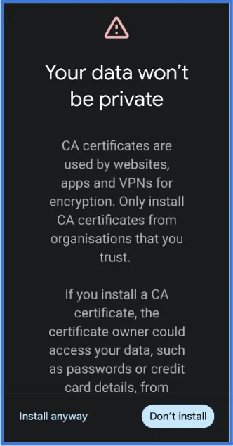 Mobile Settings App