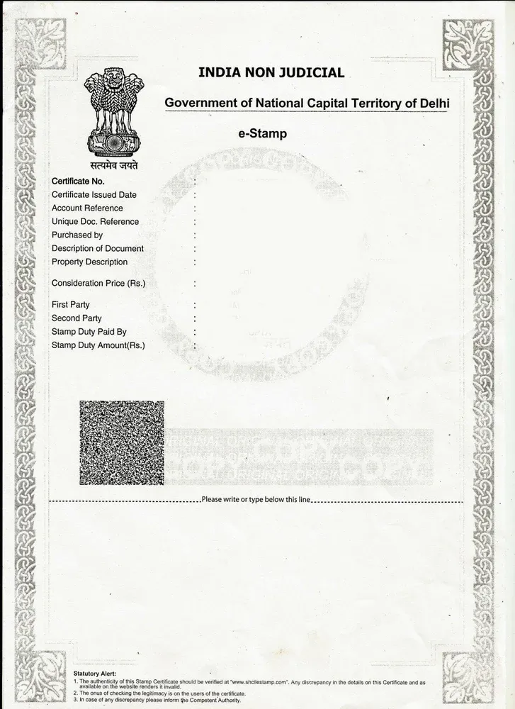 Sample eStamp Paper Sample eStamp Paper