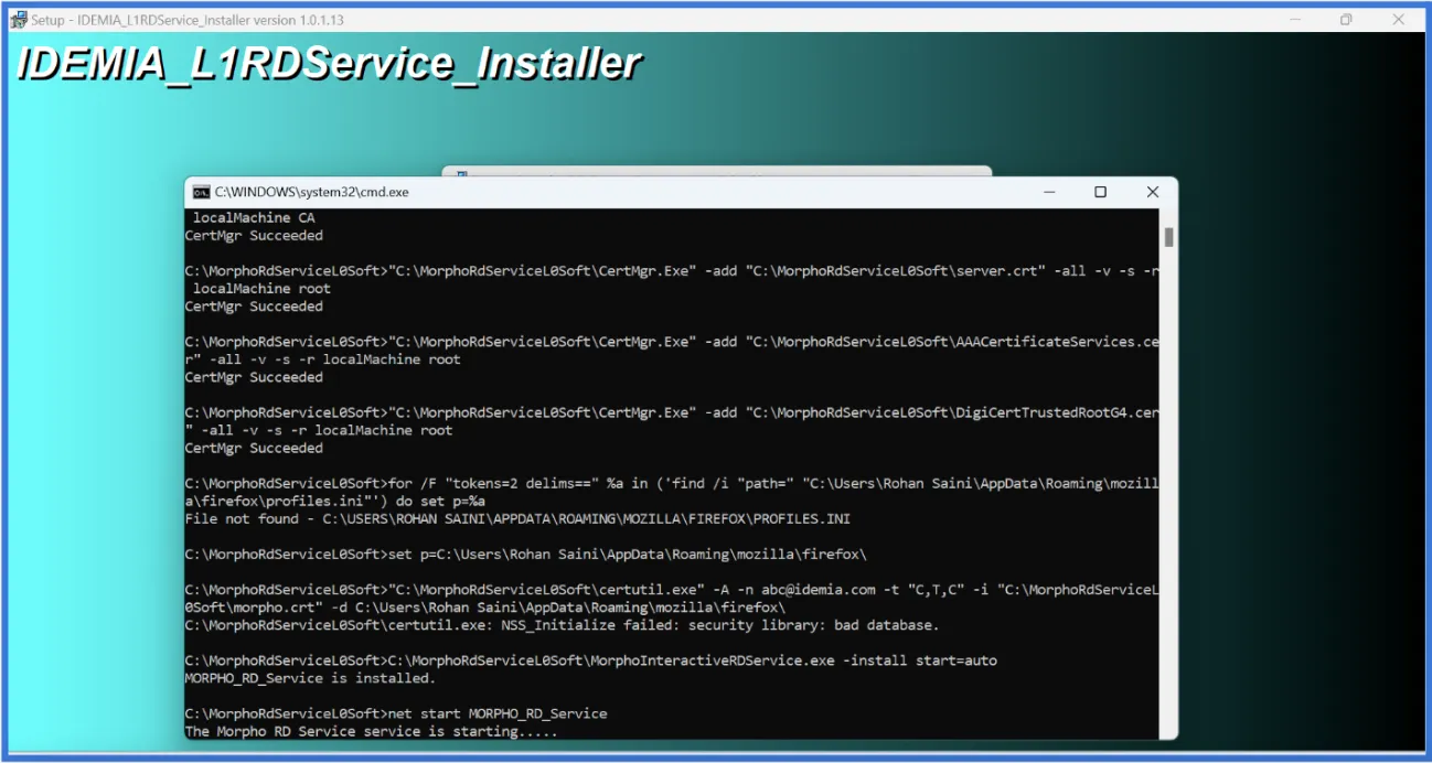 Installation Interface Installation Interface