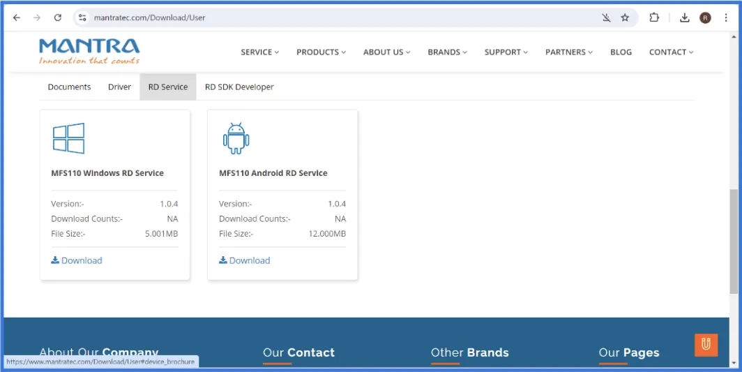 Mantra Website Interface Mantra Website Interface