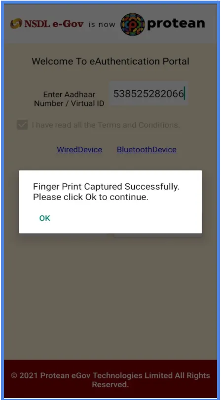 Finger Captured Signing Message