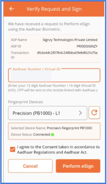 eMudhra Interface