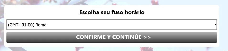 altere o fuso horário altere o fuso horário