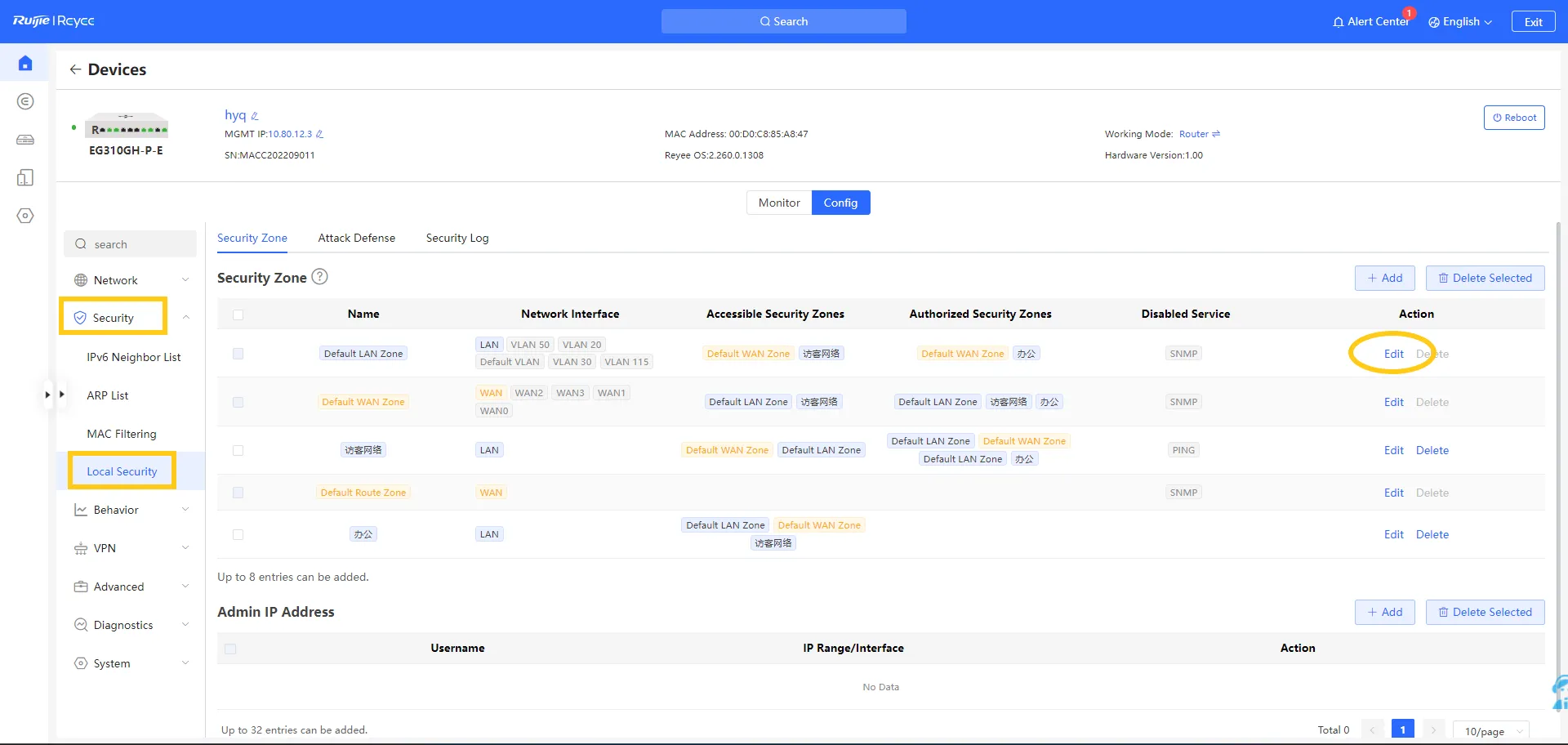 Configuración como se muestra en la imagen a continuación