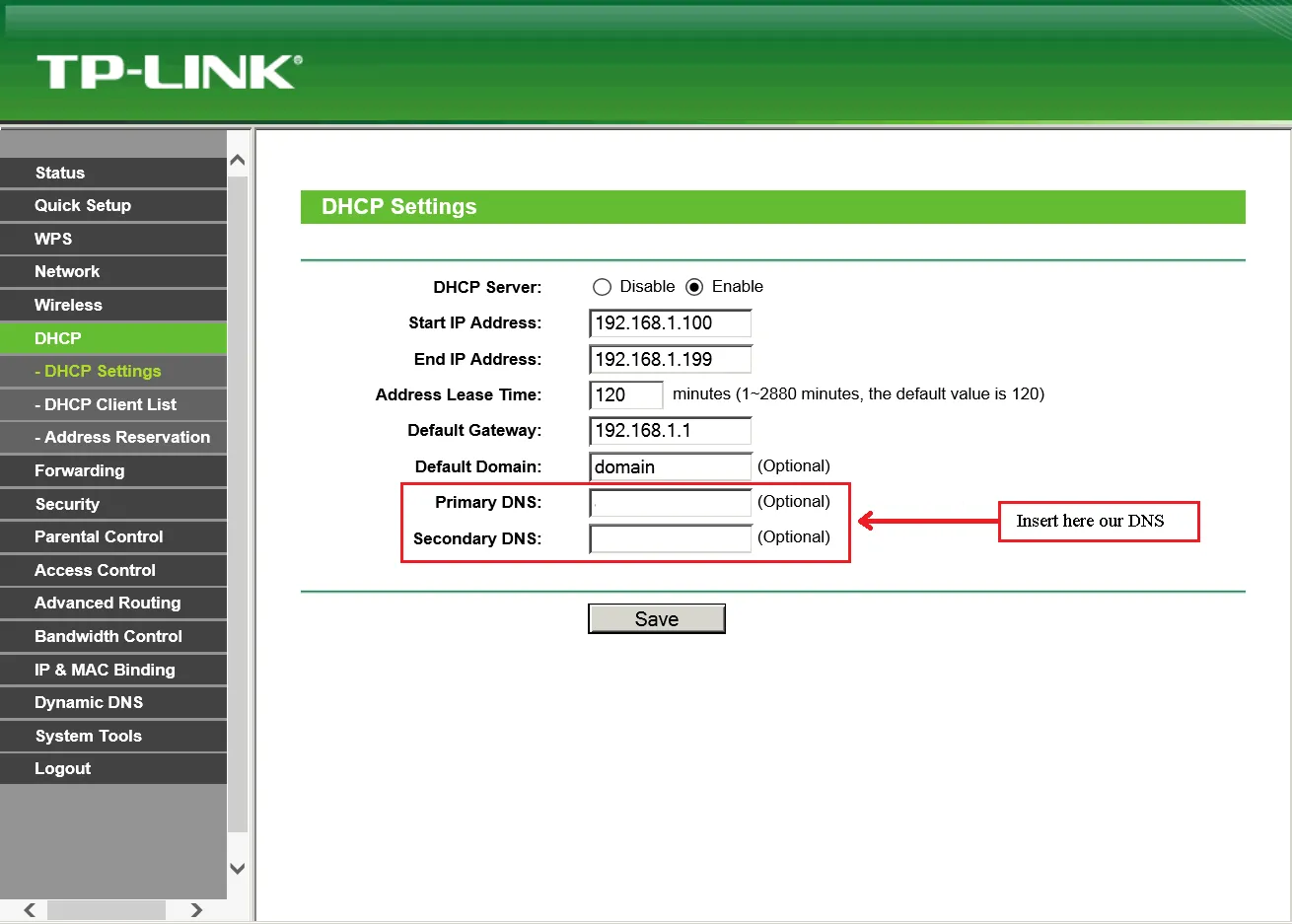  DHCP Server Configuration and Attivation