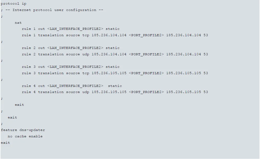 Ändern Sie die DNS-Anfrage über Port 53 NAT