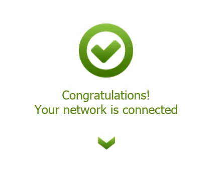 Configuração de rede realizada com sucesso