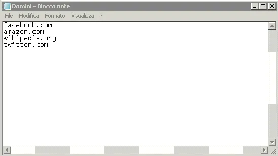 Graphical demonstration txt file with domains