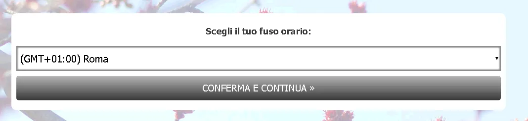 Time zone change confirmation and continue Time zone change confirmation and continue