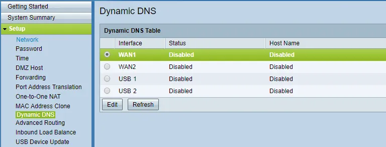 Configuración y activación de DNS dinámico