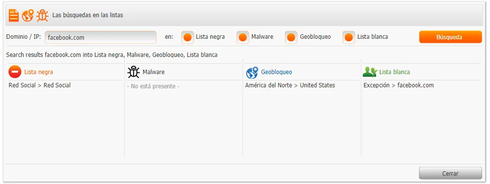 las busquedas en las listas