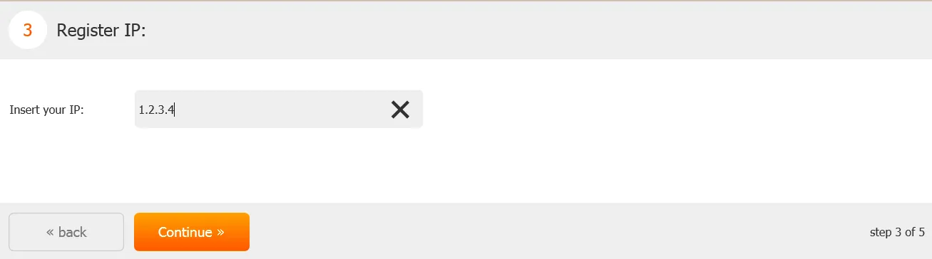 Registre o seu IP