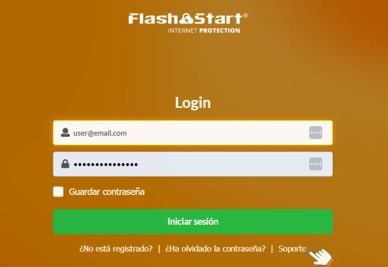 area clienti primo passo della configurazione
