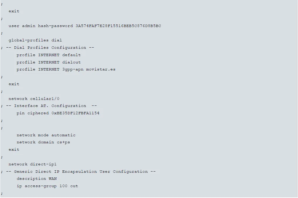 Beispiel für die Multiprofil-Konfiguration