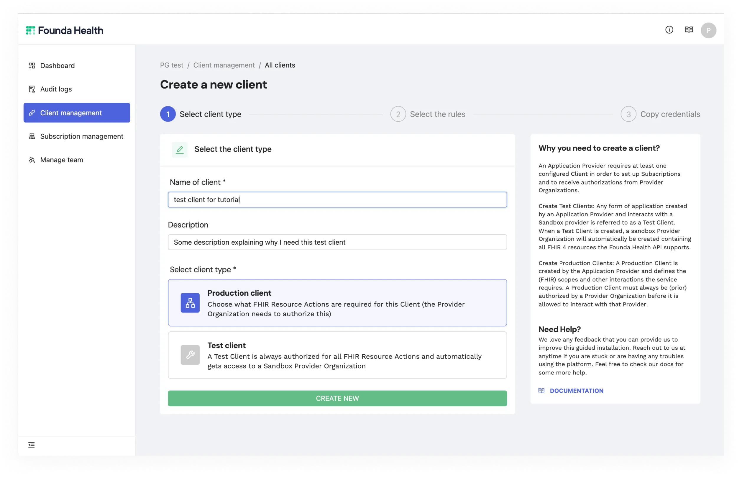 founda client