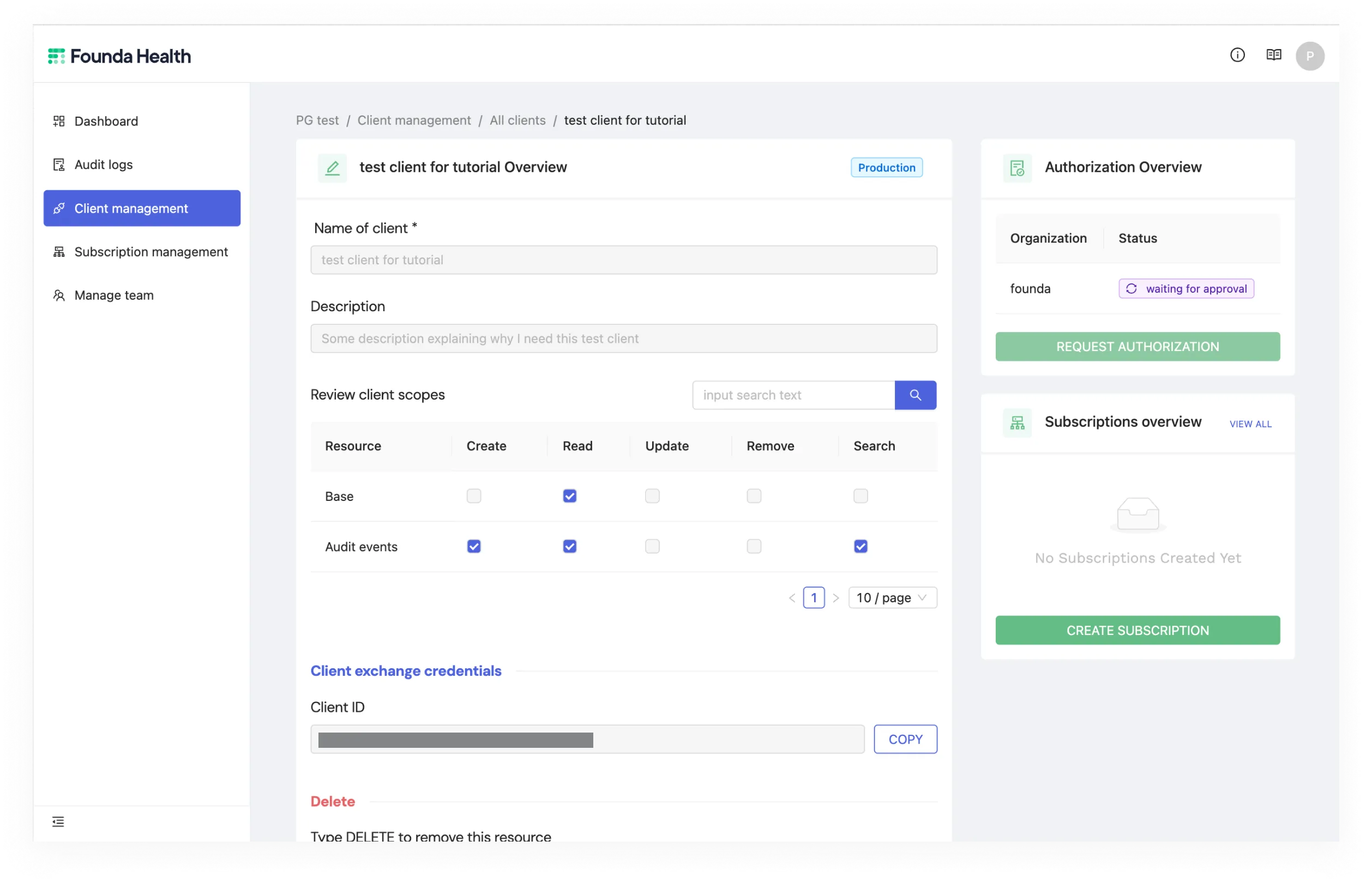 founda client