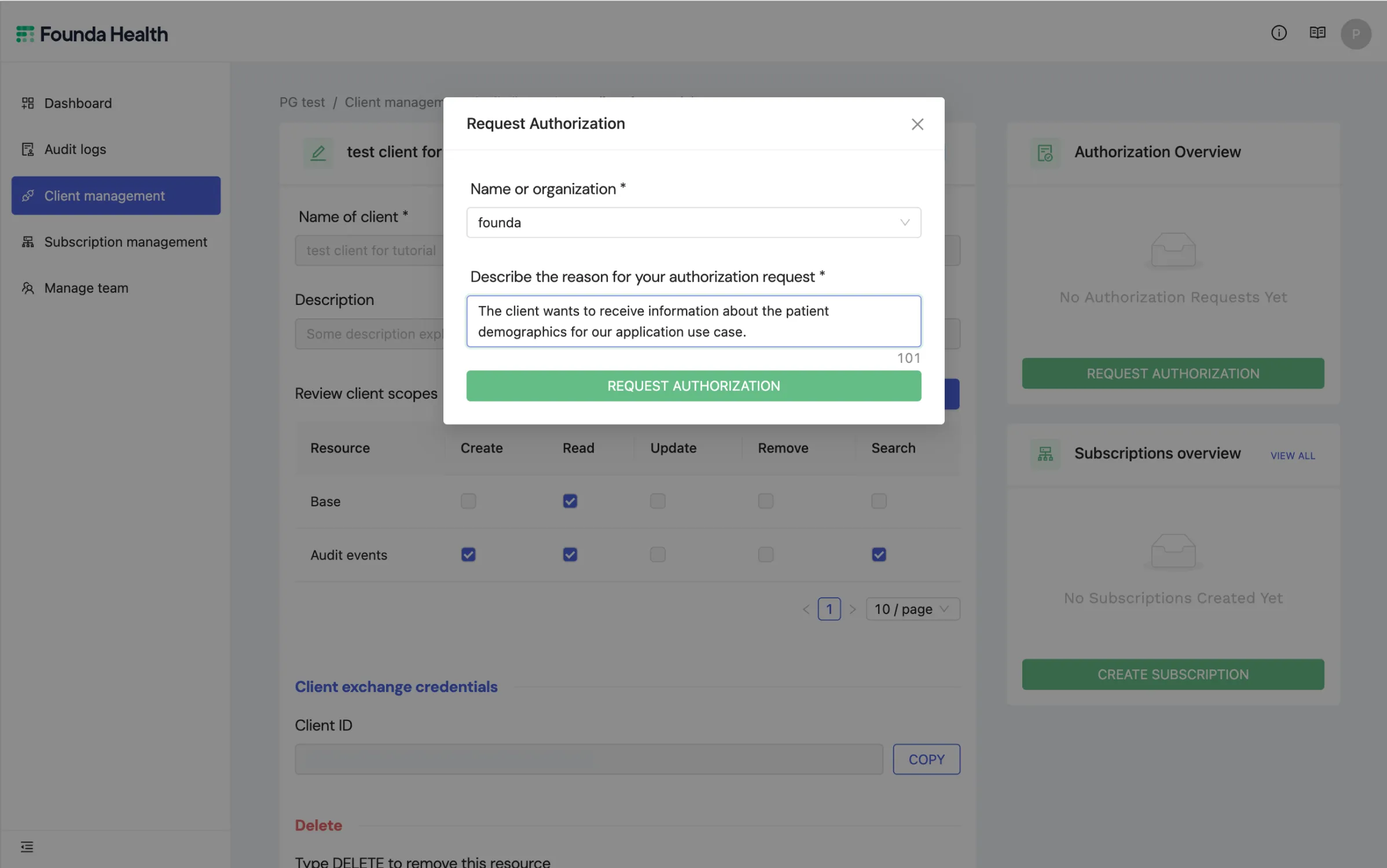 founda client