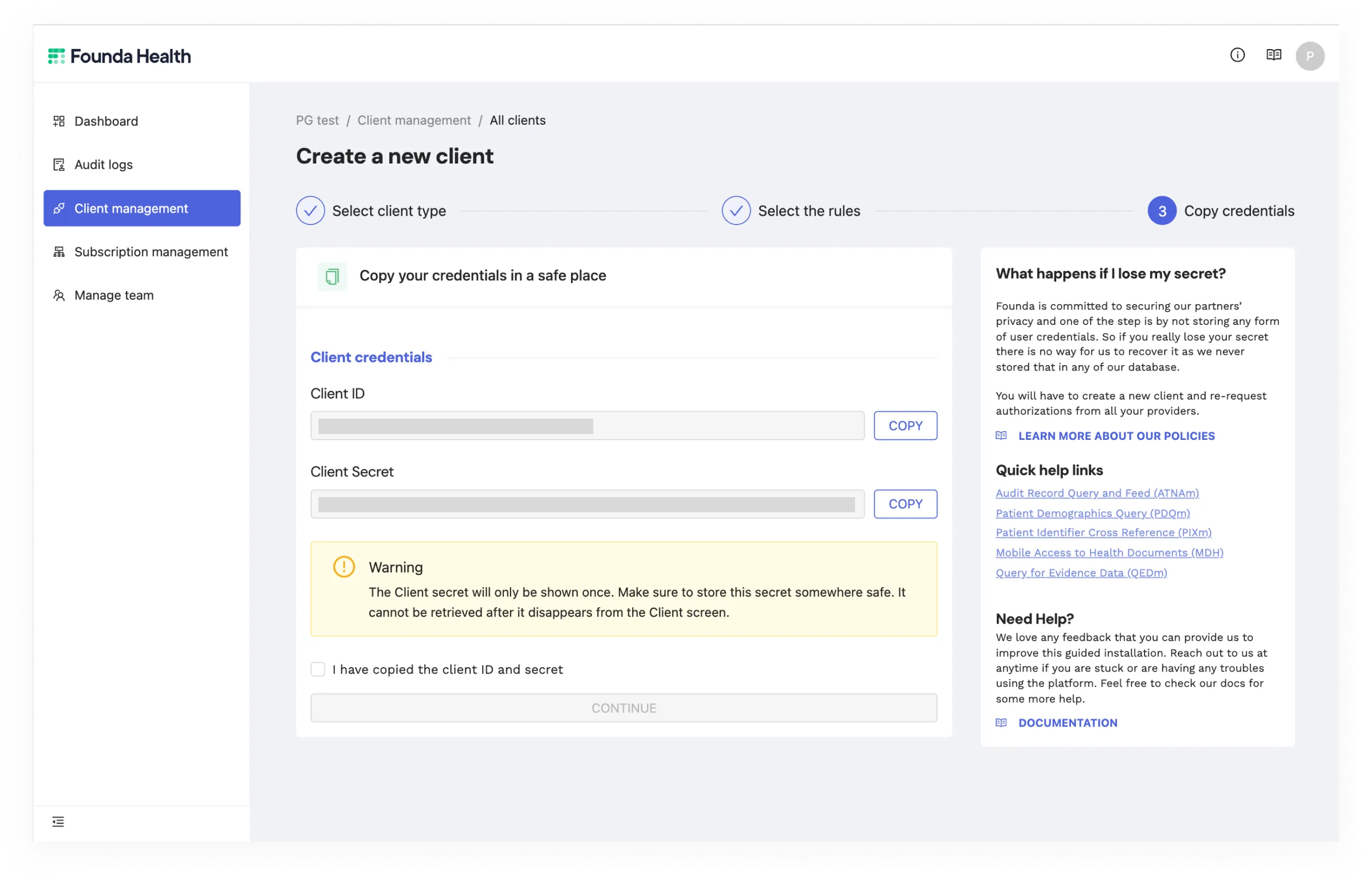 founda client