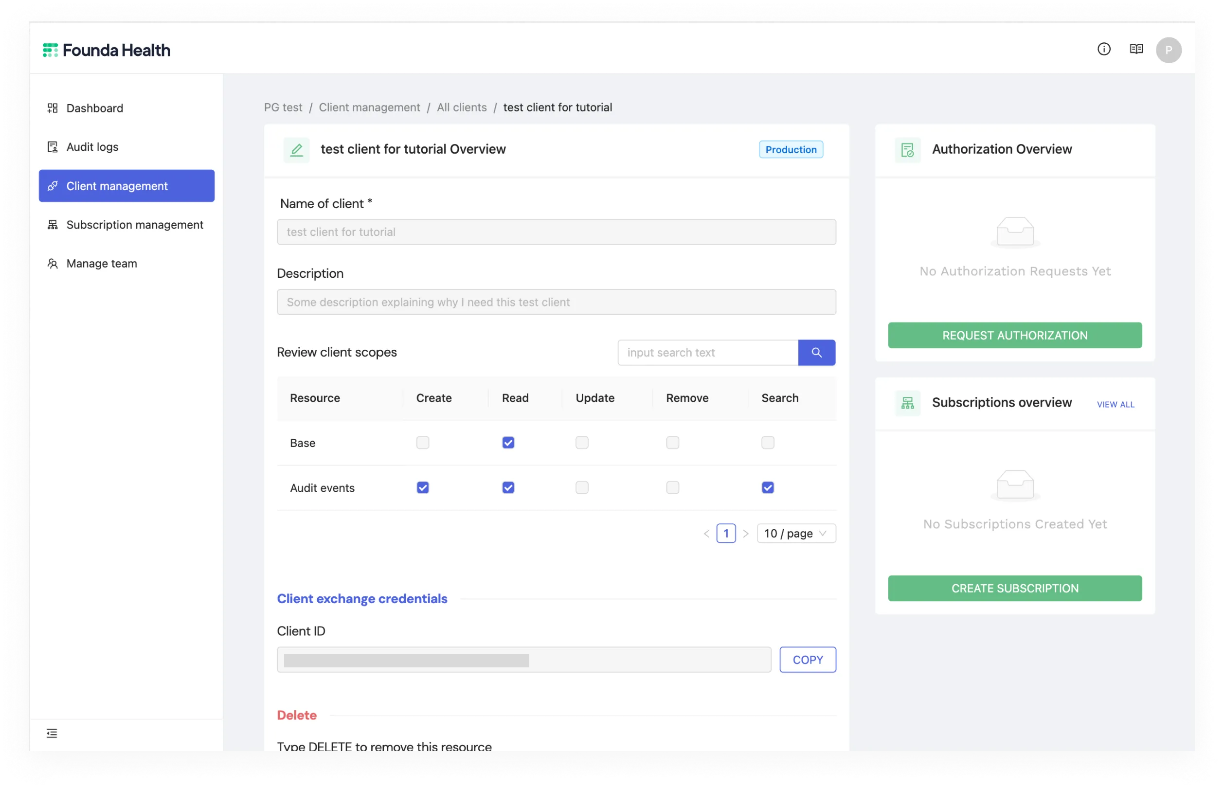 founda client