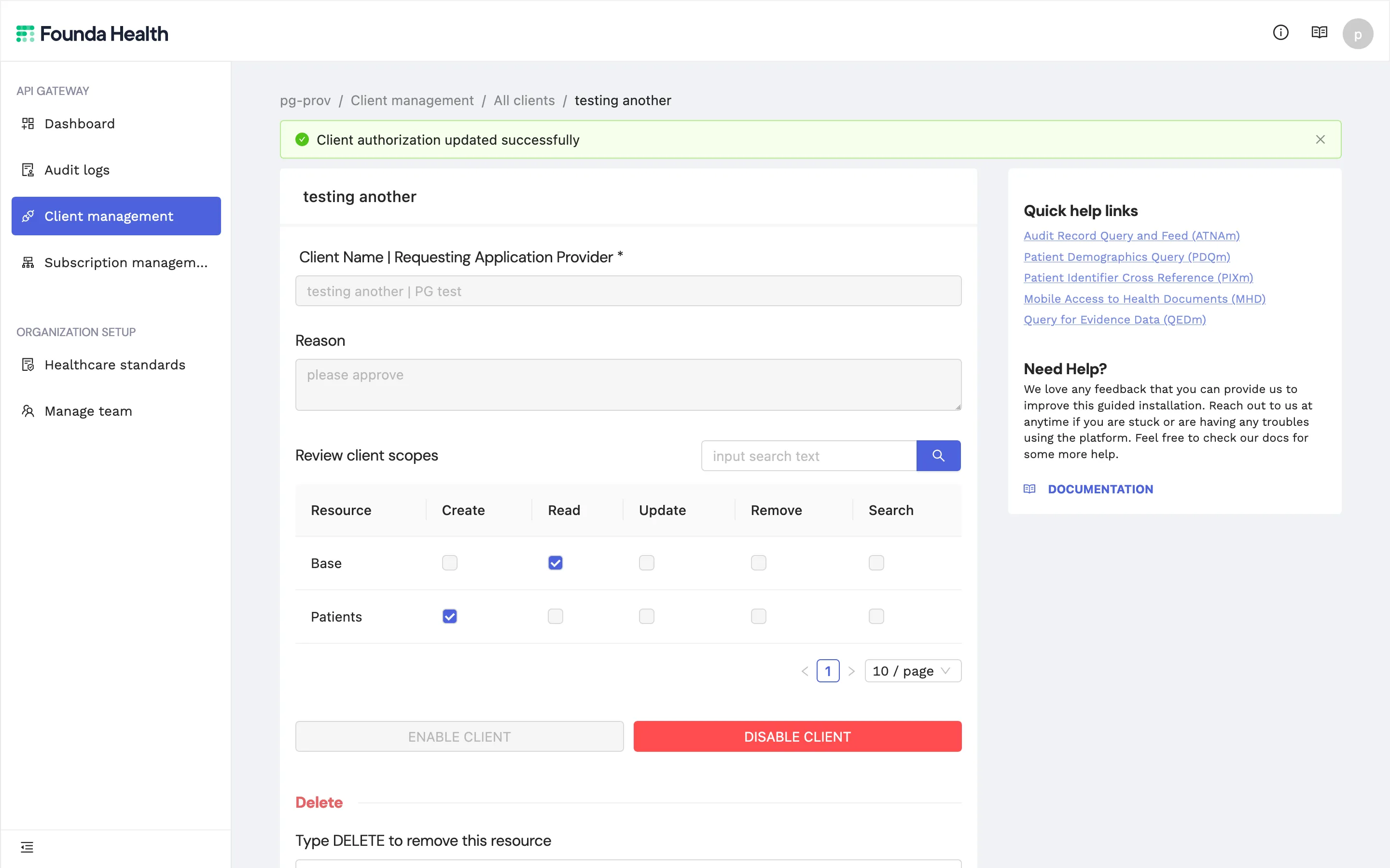Founda client