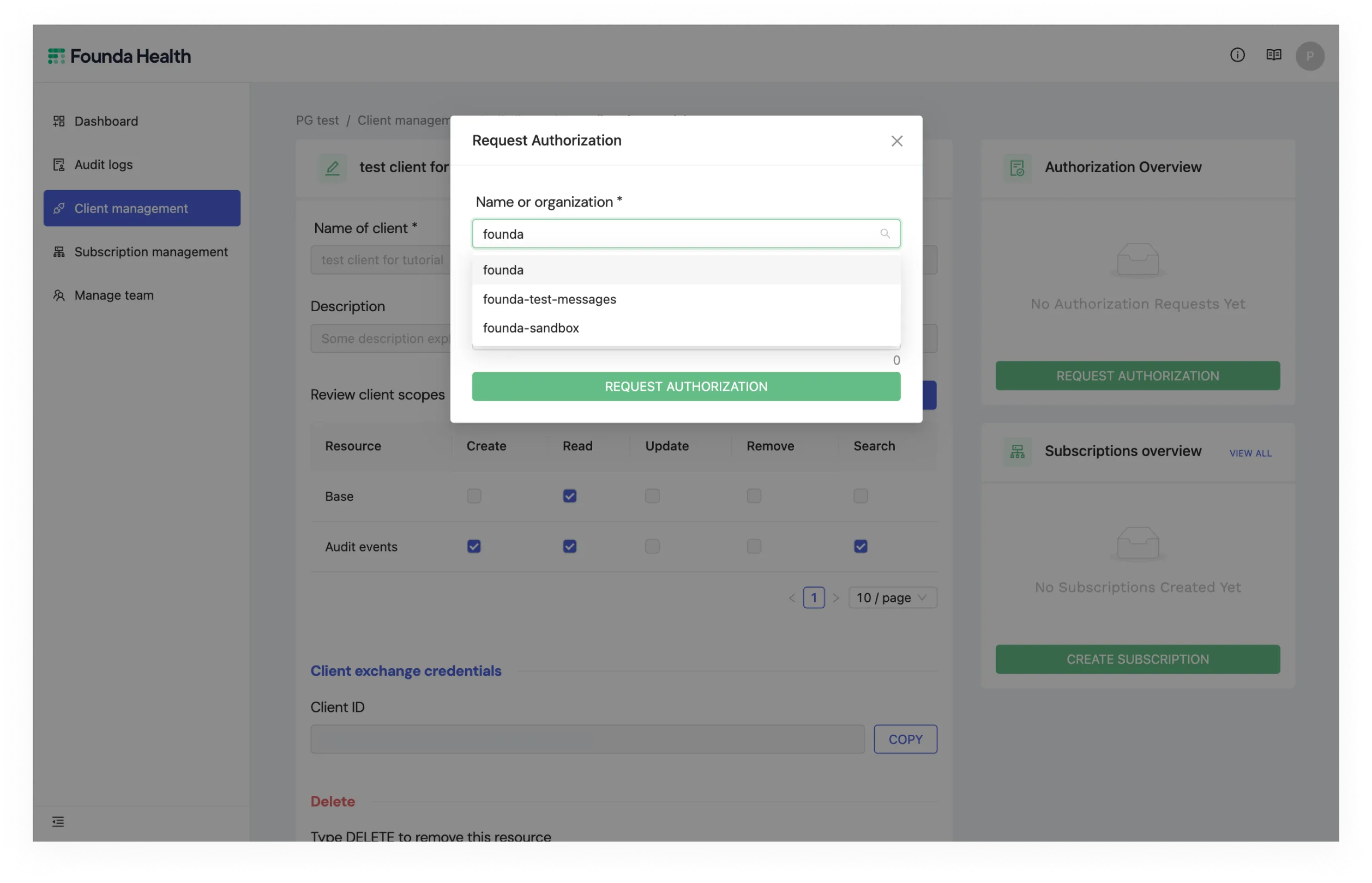 founda client