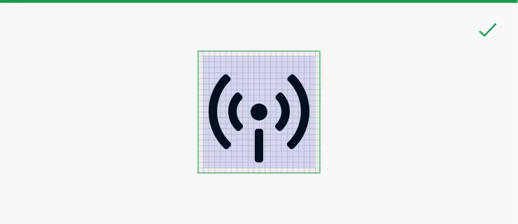 Icon content is limited to the 20 x 20px area, with 1px of padding around the perimeter. If needed, optically align the icon content. Icon content is limited to the 20 x 20px area, with 1px of padding around the perimeter. If needed, optically align the icon content.