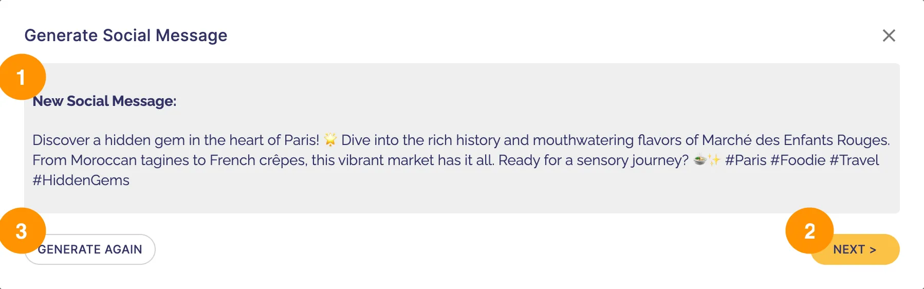 Generate Social Message Dialogue