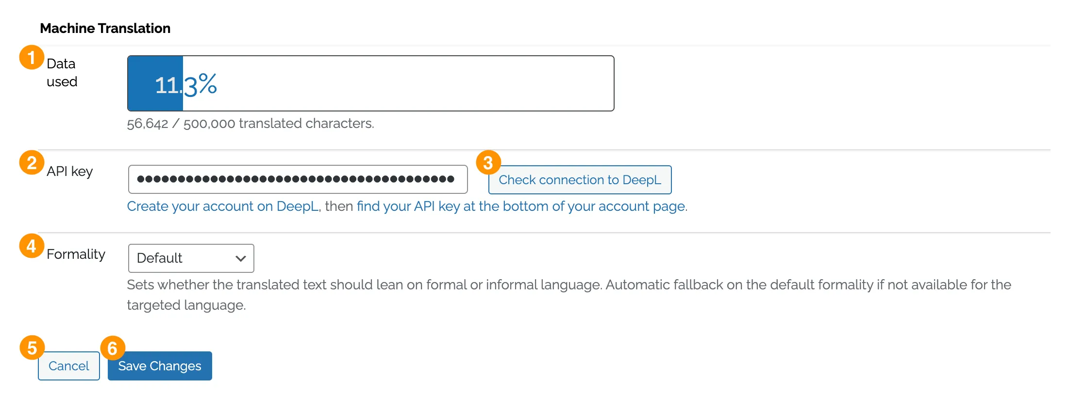 Machine Translation Setup
