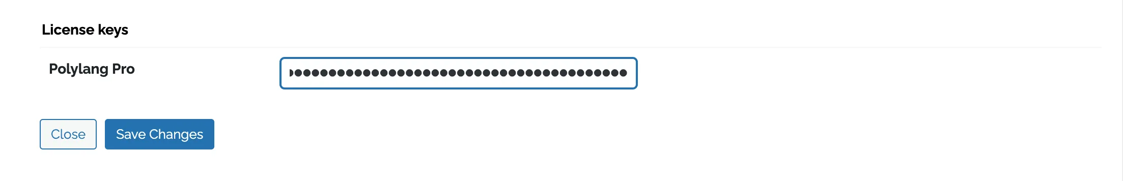 License Keys Setup