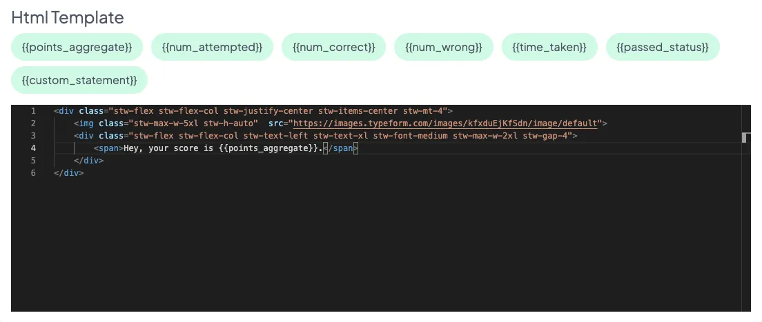 HTML Template