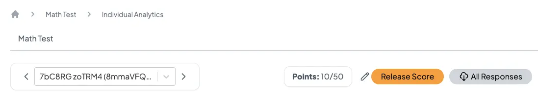 Releasing Individual Score 