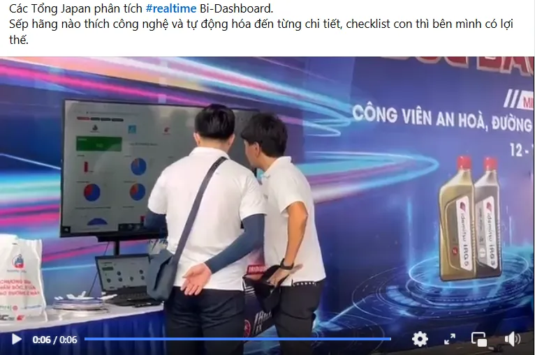 Màn hình Led hiển thị realtime BiDashboard tại sự kiện