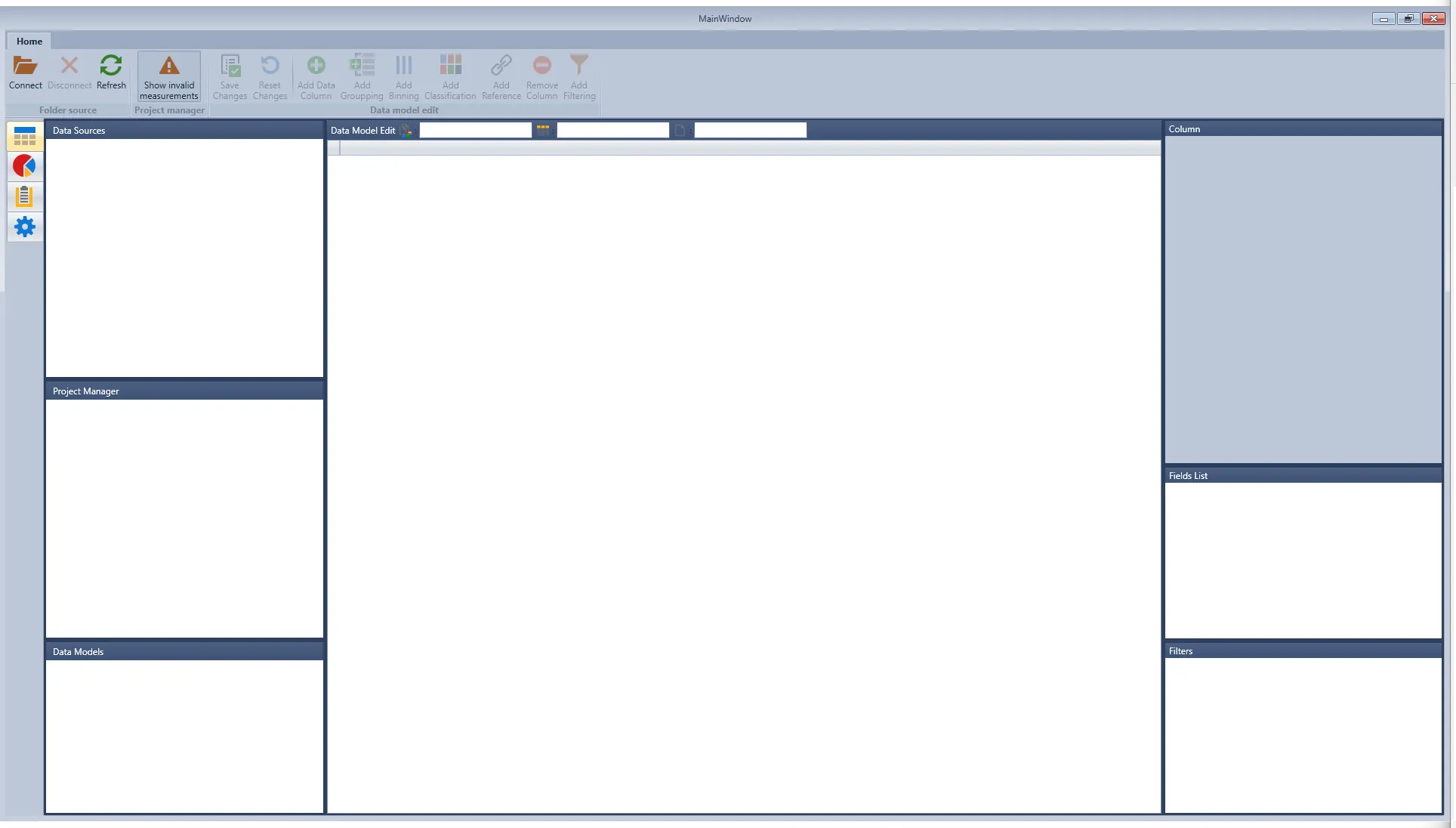 Initial interface for AMICS Reports Initial interface for AMICS Reports