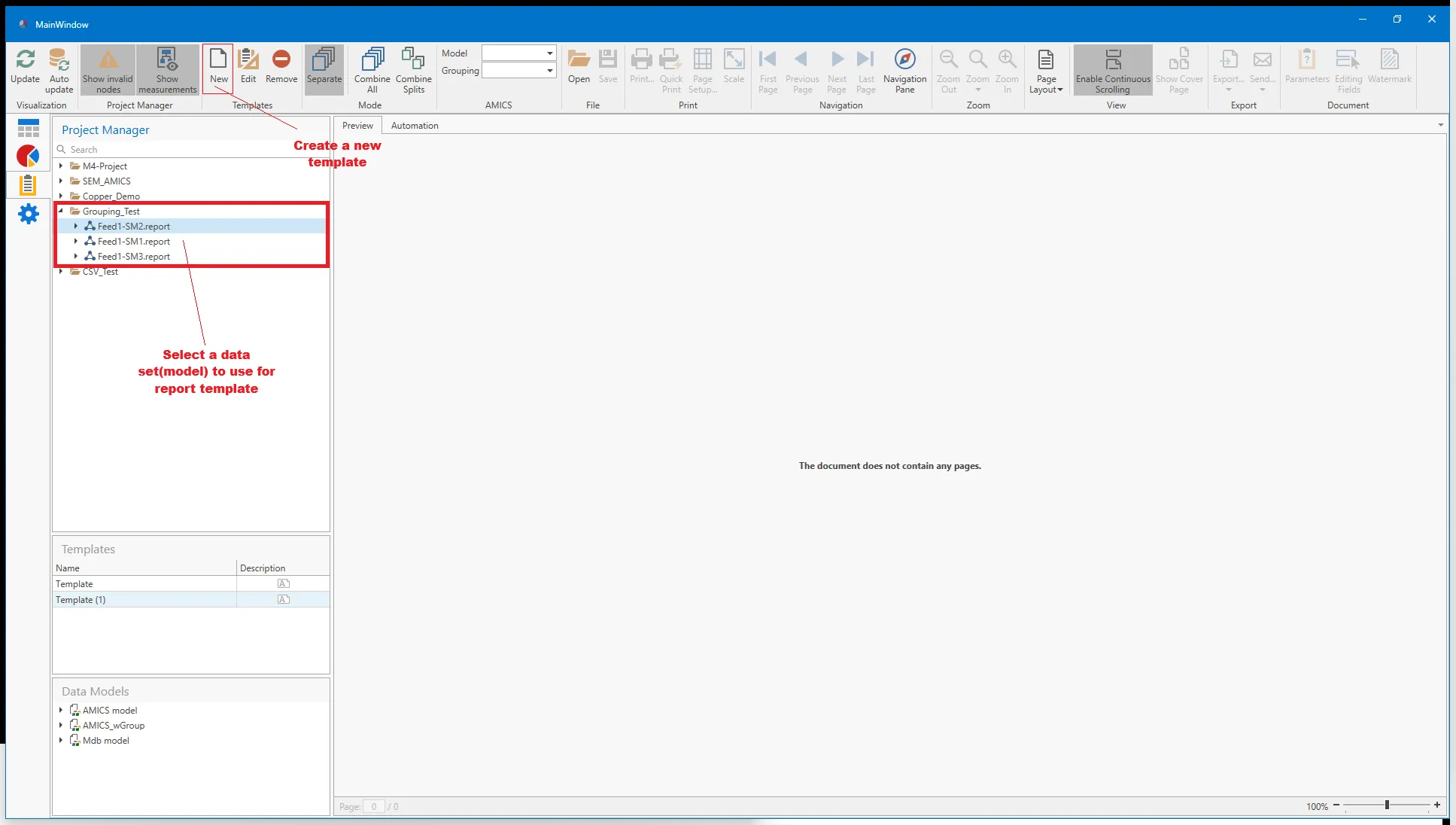 Creating a new Report Template